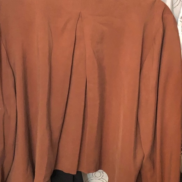 Antonio Melani large silky lined cognac jacket snake print lining zips at wrist - Picture 5 of 16